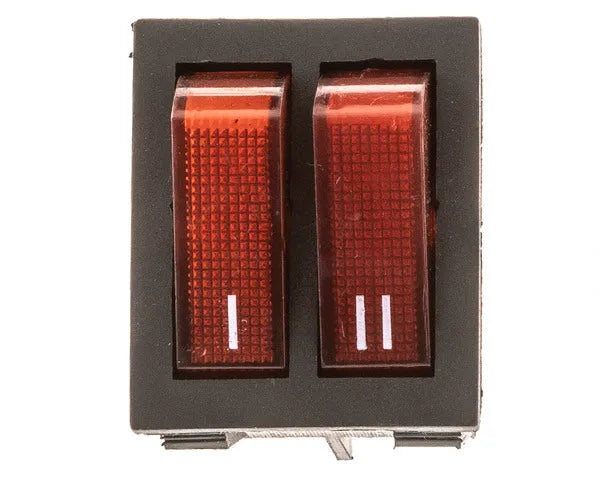 Bipolar switch 6 contacts red