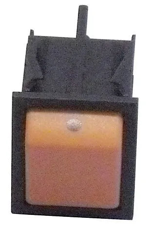 Orange single-pole switch 25x31 mm