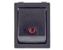 Red unipolar switch 25x31mm pilot