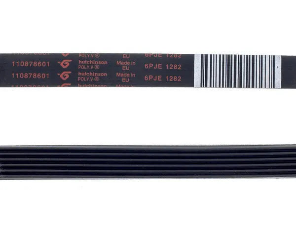 Slotted washing machine belt 1282 J-6