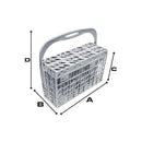 Cestillo posate lavavajillas compatible Candy y Whirlpool 230x77x150 mm