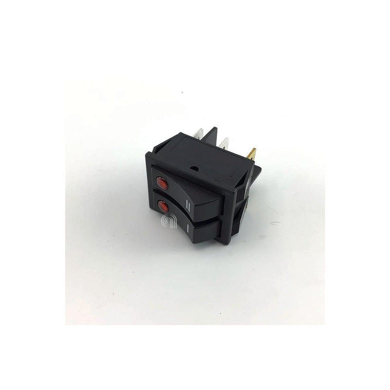 Interruptor doble M.SR55 con piloto 85V negro para De Longhi
