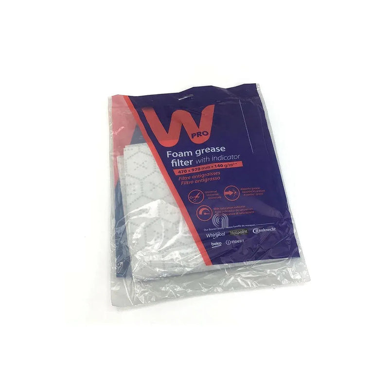 Original extractor hood filter Whirlpool 480181700643