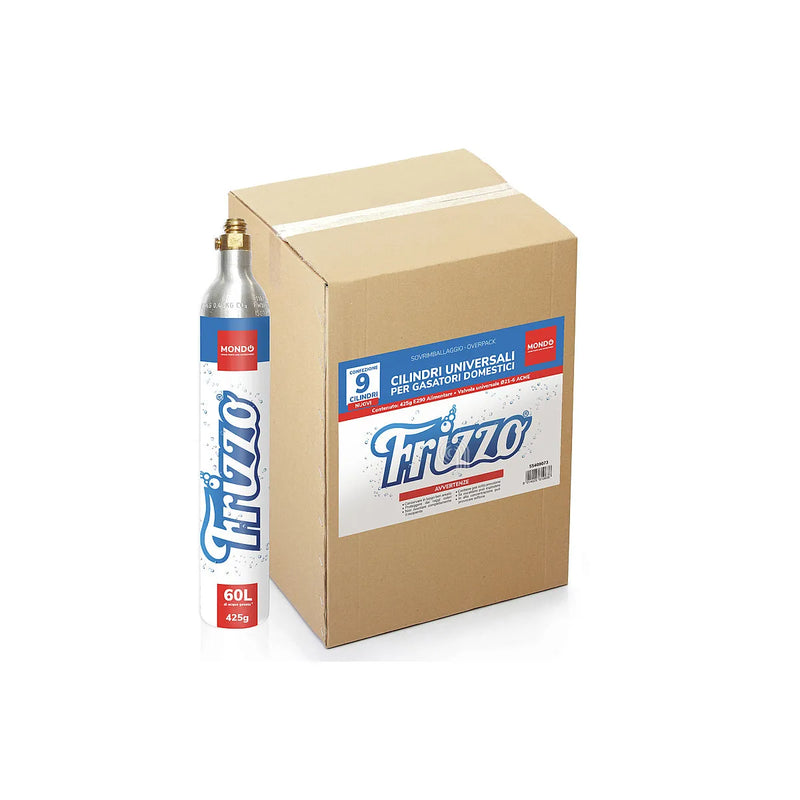 FRIZZO, UNIVERSAL, MONDO - Box of 9 CO2 Cartridges 425g Water Dispenser - AST-55409073