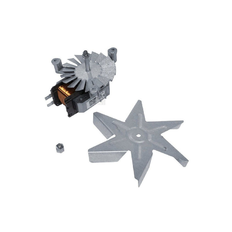 Complete oven motor with fan compatible with Whirlpool and Indesit