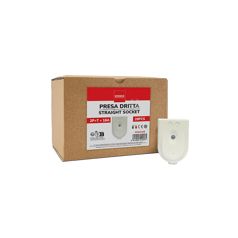 GBC - Straight socket 2P+T 16A - AST-55301205