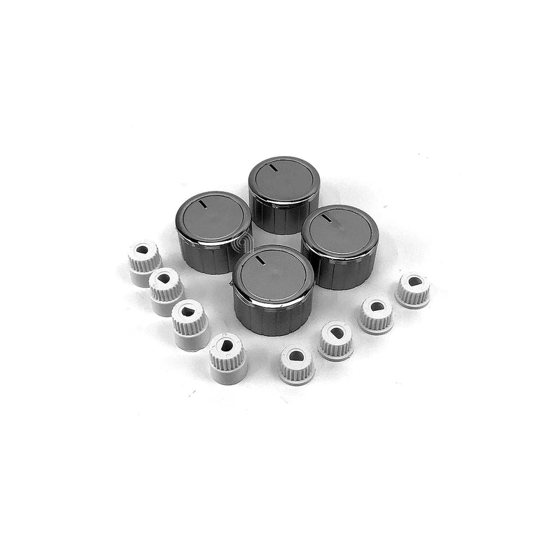 UNIVERSAL - Set of 5 Chrome Knobs for Cooktop - AST-00539103