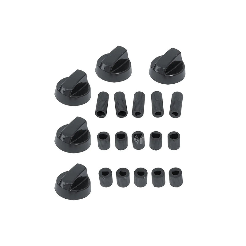 UNIVERSAL - Set of 5 Black Oven Controls - AST-00539102