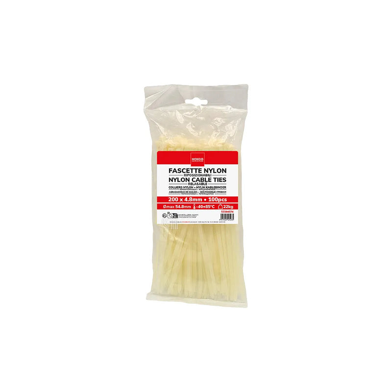 UNIVERSAL - Nylon Clamp 200x48 MM - Repositionable - 100 units - AST-55504074