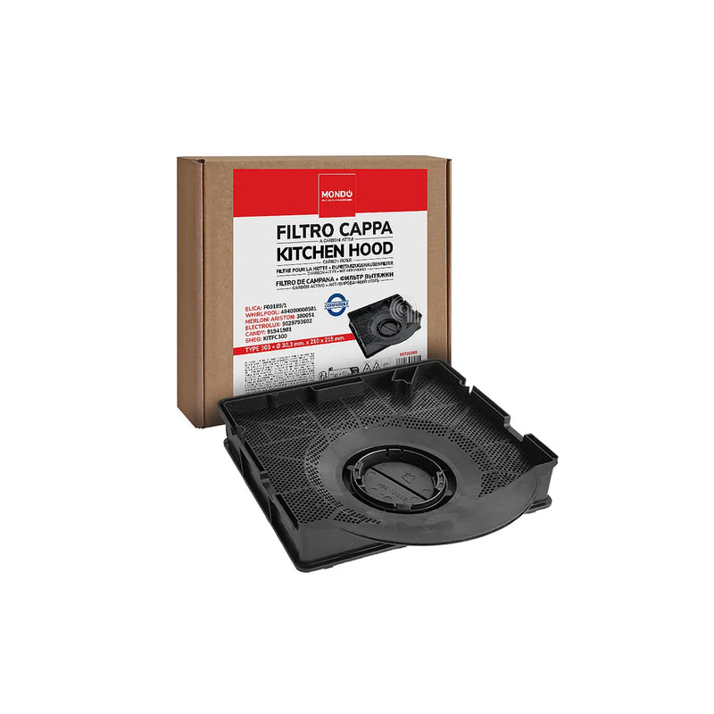 CANDY, ELECTROLUX, GORENJE, SMEG, WHIRLPOOL, AEG, ARISTON, BAUKNECHT, ELICA, IKEA, INDESIT, REX, ZANUSSI, HOTPOINT, SCHOLTES, ROSIERES, HUSQVARNA, JUNO, CORBERO, MORA, FAURE - Carbon filter for extractor hood - KITFC300