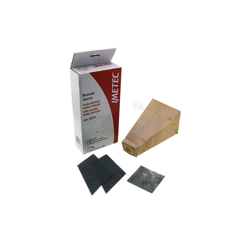 Set of 10 bags with 3 filters for Imetec 8428 vacuum cleaner
