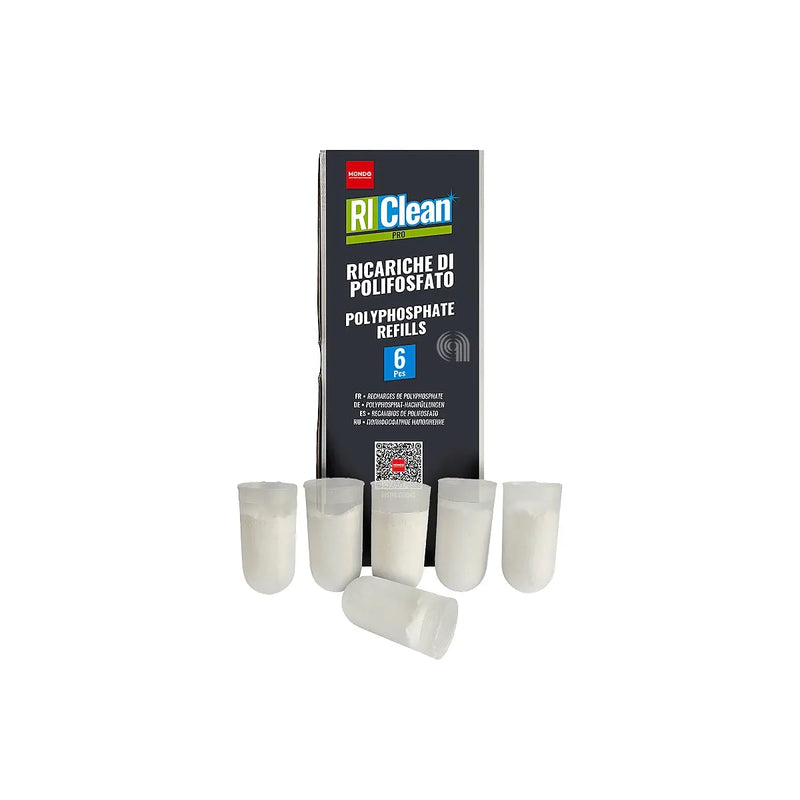 Set of 6 polyphosphate refills RicLean Mondo for boilers