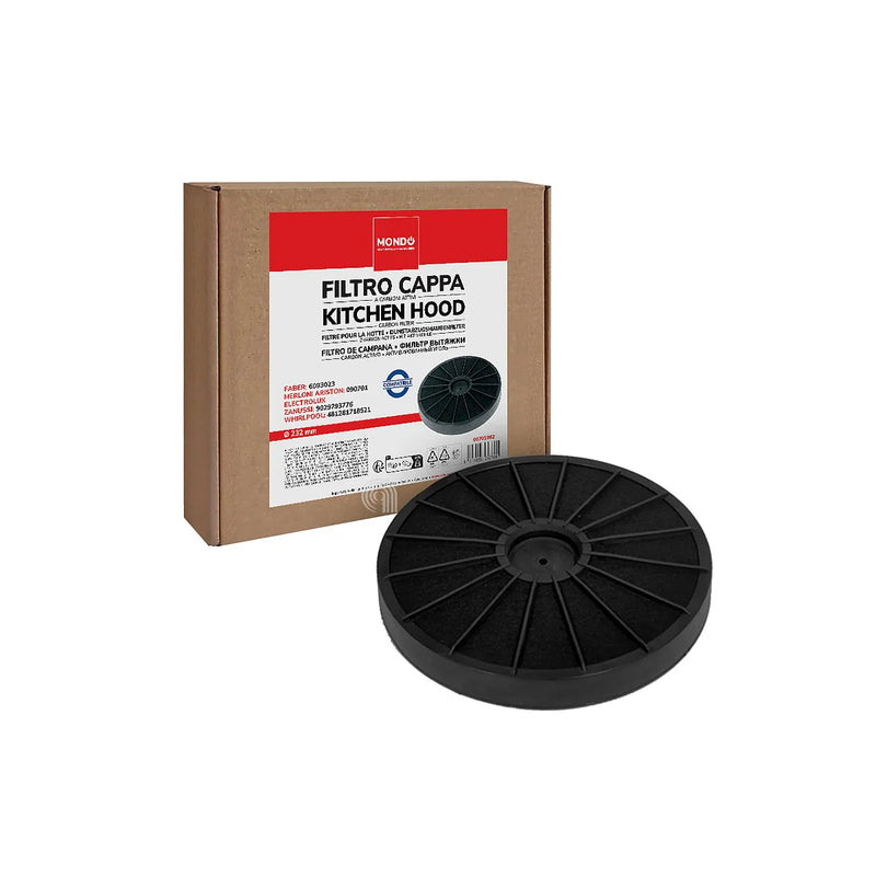 ARISTON, ELECTROLUX, FABER, INDESIT, MIELE, WHIRLPOOL, ZANUSSI - Circular carbon filter extractor hood - AST-00701082