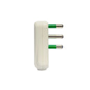 Set of 10 angled recessed plugs 2P+T 16A white Mondo