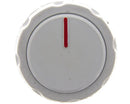 Standard white kitchen knob with 6mm short shaft