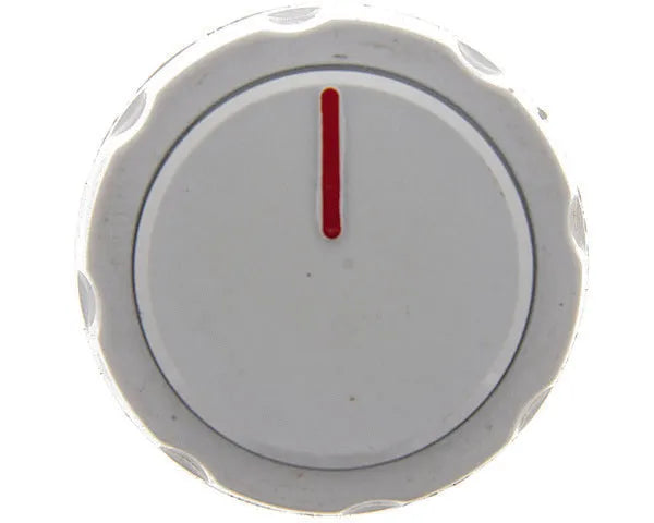Standard white kitchen knob with 6mm short shaft