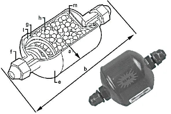 Dehydrator filter 1/2'' threaded 1780 gr | STANDARD: 03VF610