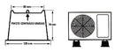 Floor stand for outdoor unit 35cm black