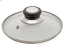 Stainless steel glass lid with valve ø 16 cm.