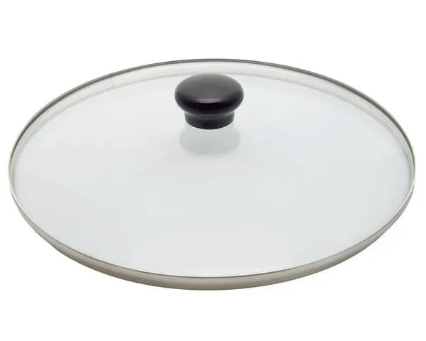 Stainless steel glass lid with valve ø 26 cm.