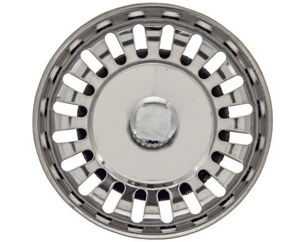 Metal sink drain strainer plug ø 32 mm.