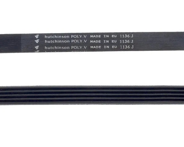 Slotted washing machine belt 1136 J-5