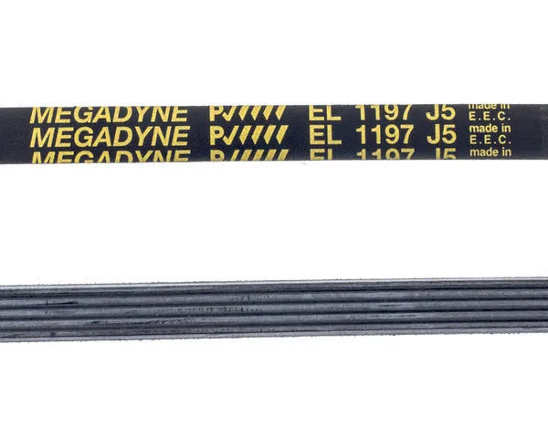 Slotted washing machine belt 1197 J-5