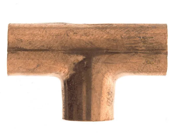 Straight tee h-h-h 130 copper 1/4''