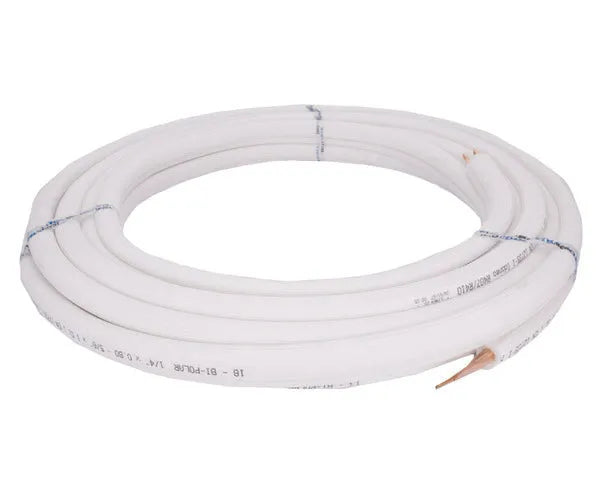 Bi-polar insulated copper tube 1/4+5/8 20m