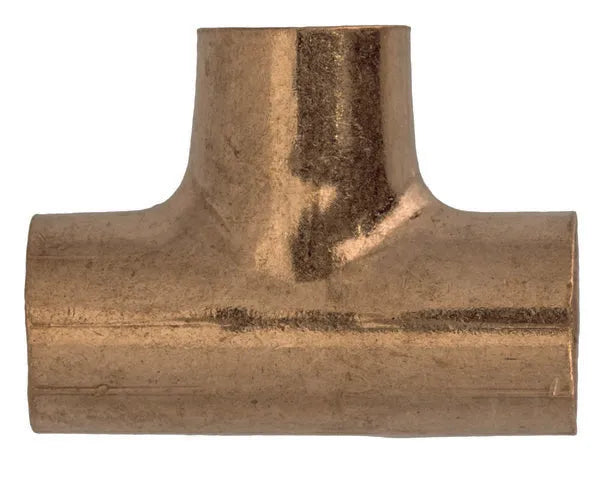 Straight tee h-h-h 130 copper 3/8''