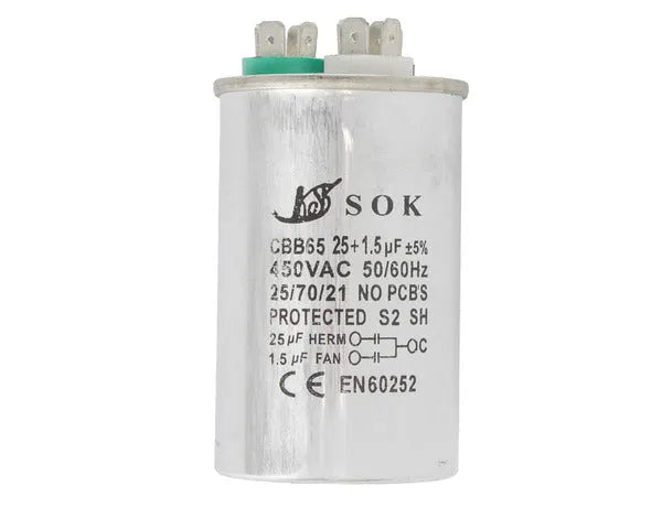 Working Capacitor 25 µF + 1.5 µF 450V