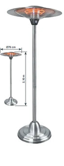 LACOR stainless steel standing heater for terraces 3000W 69411