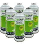 Pack 6 botellas gas refrigerante GASICA V2 - R22-R32-R407-R290-R410A